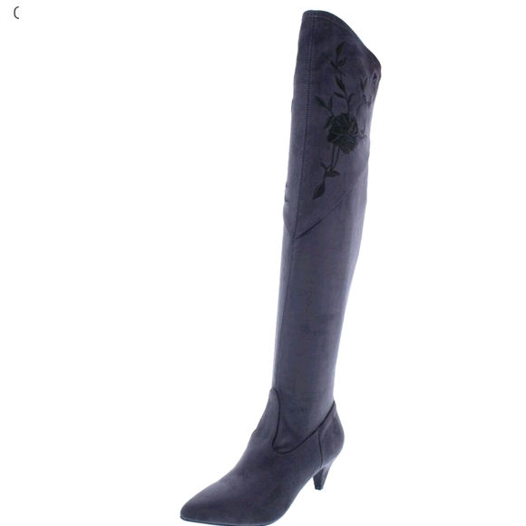Impo Edeva Embroidery gray over the knee boots. Size 7 - Picture 1 of 12